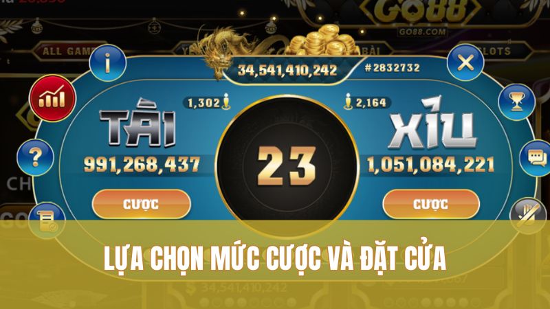 Khám Phá Tài Xỉu GO88 Đáng Chơi Với Nhịp Độ Nhanh 2 Lựa chọn mức cược và đặt cửa