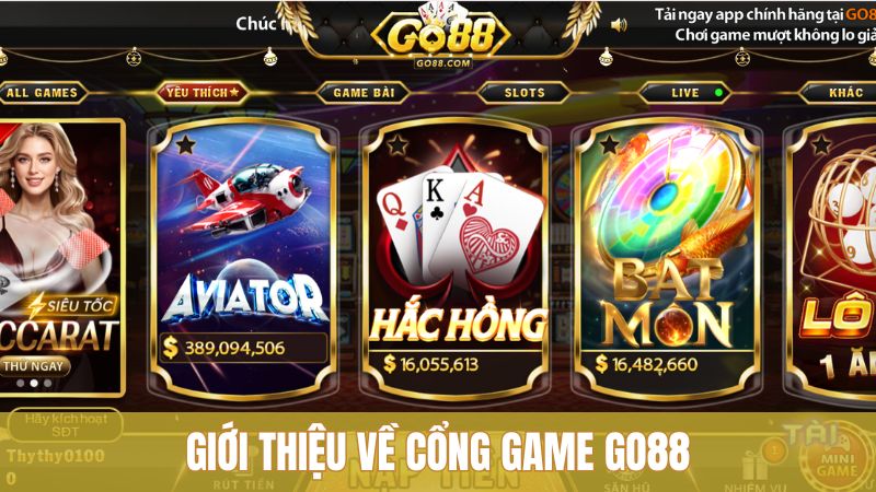 Thông tin giới thiệu tổng quan về cổng game Go88
