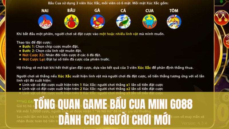 Game Bầu Cua Mini GO88: Cách Quản Lý Vốn Thông Minh 1 Tổng quan Game Bầu Cua Mini GO88 dành cho người chơi mới
